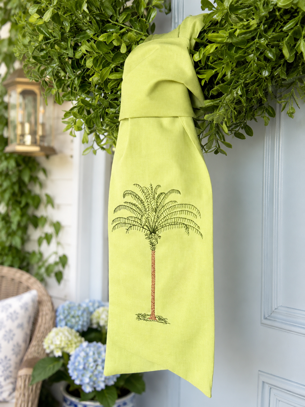 Palmetto Wreath Sash with Monogram