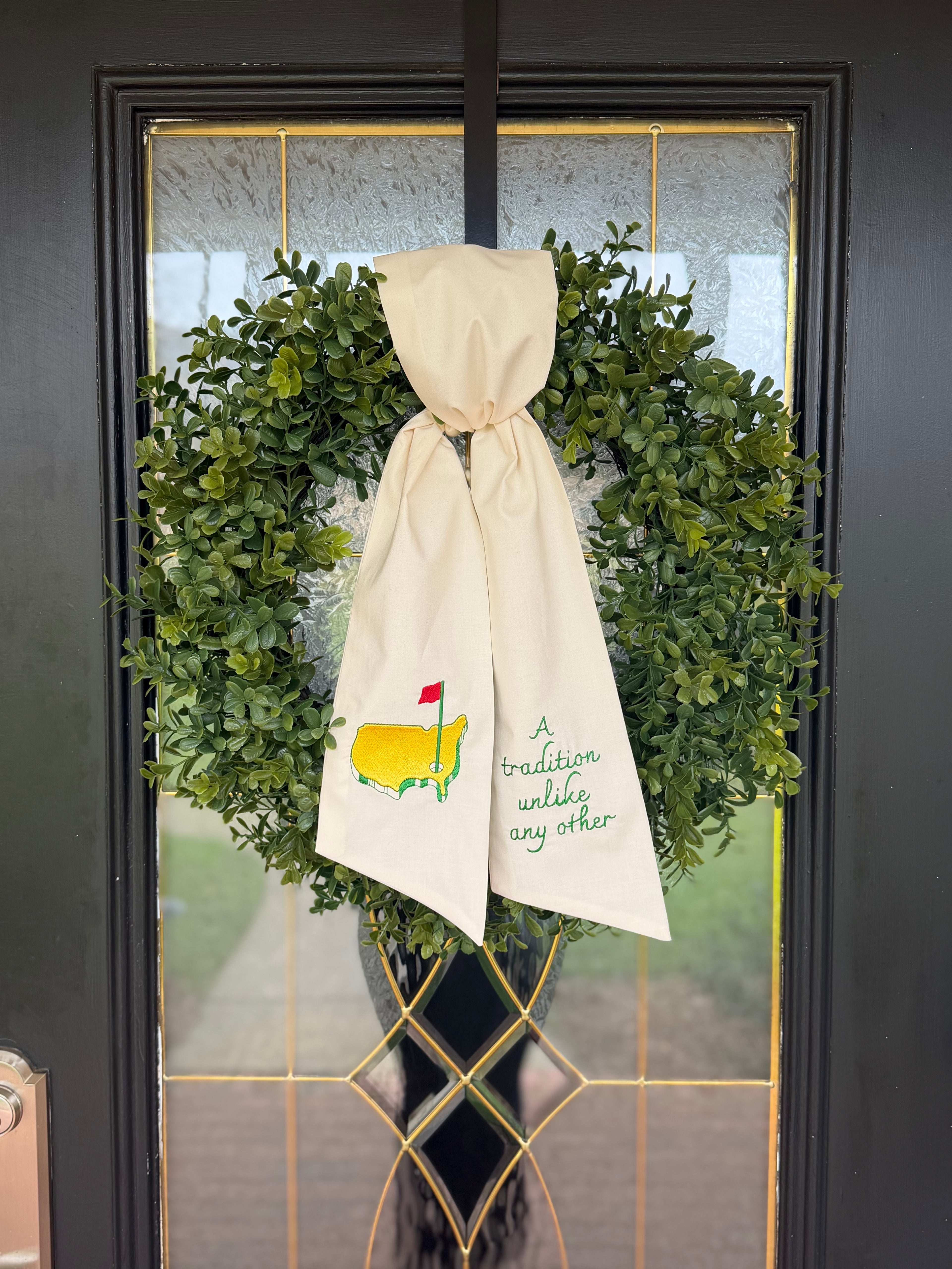 Masters Inspired Wreath Sash