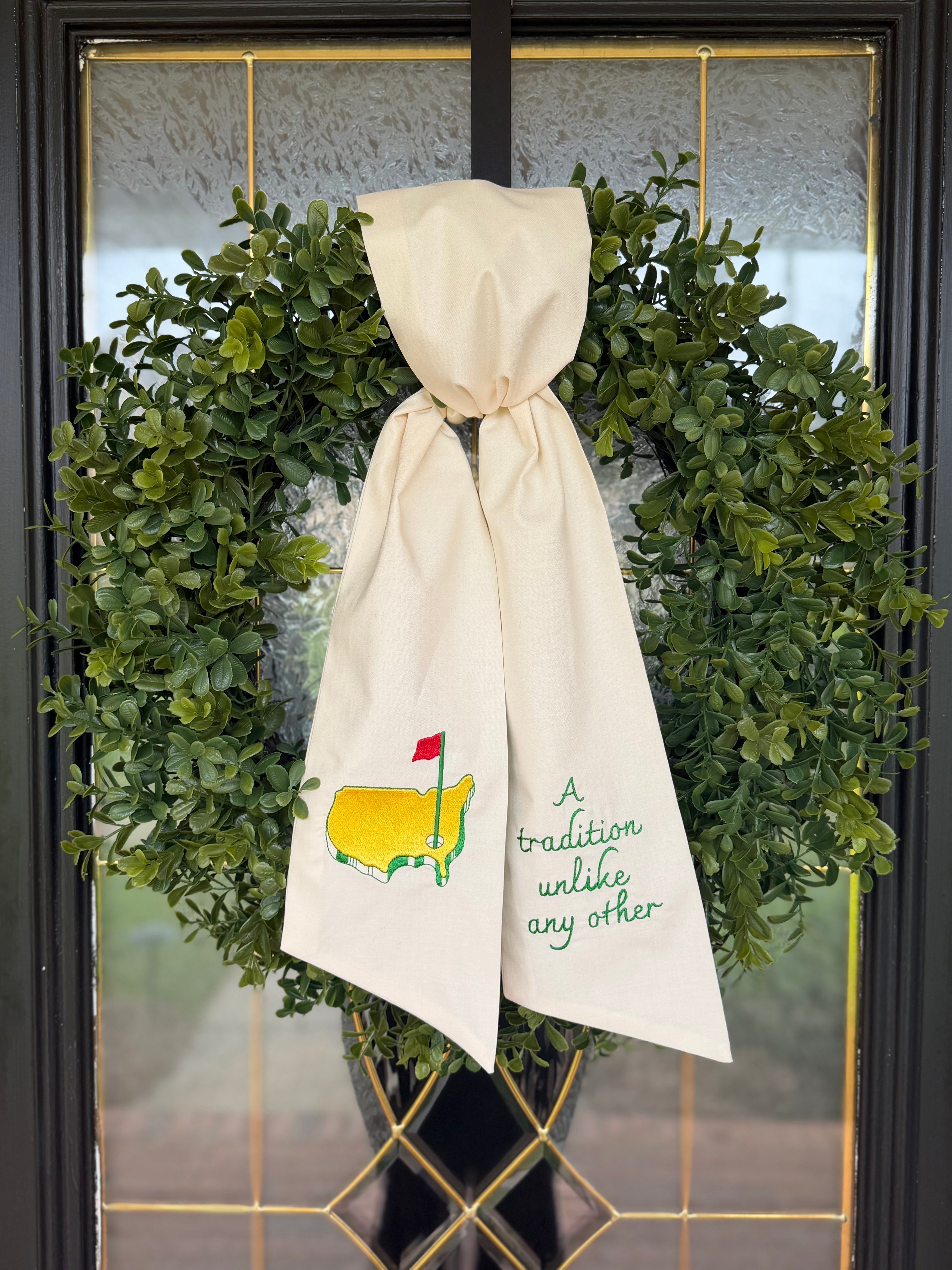 Masters Inspired Wreath Sash