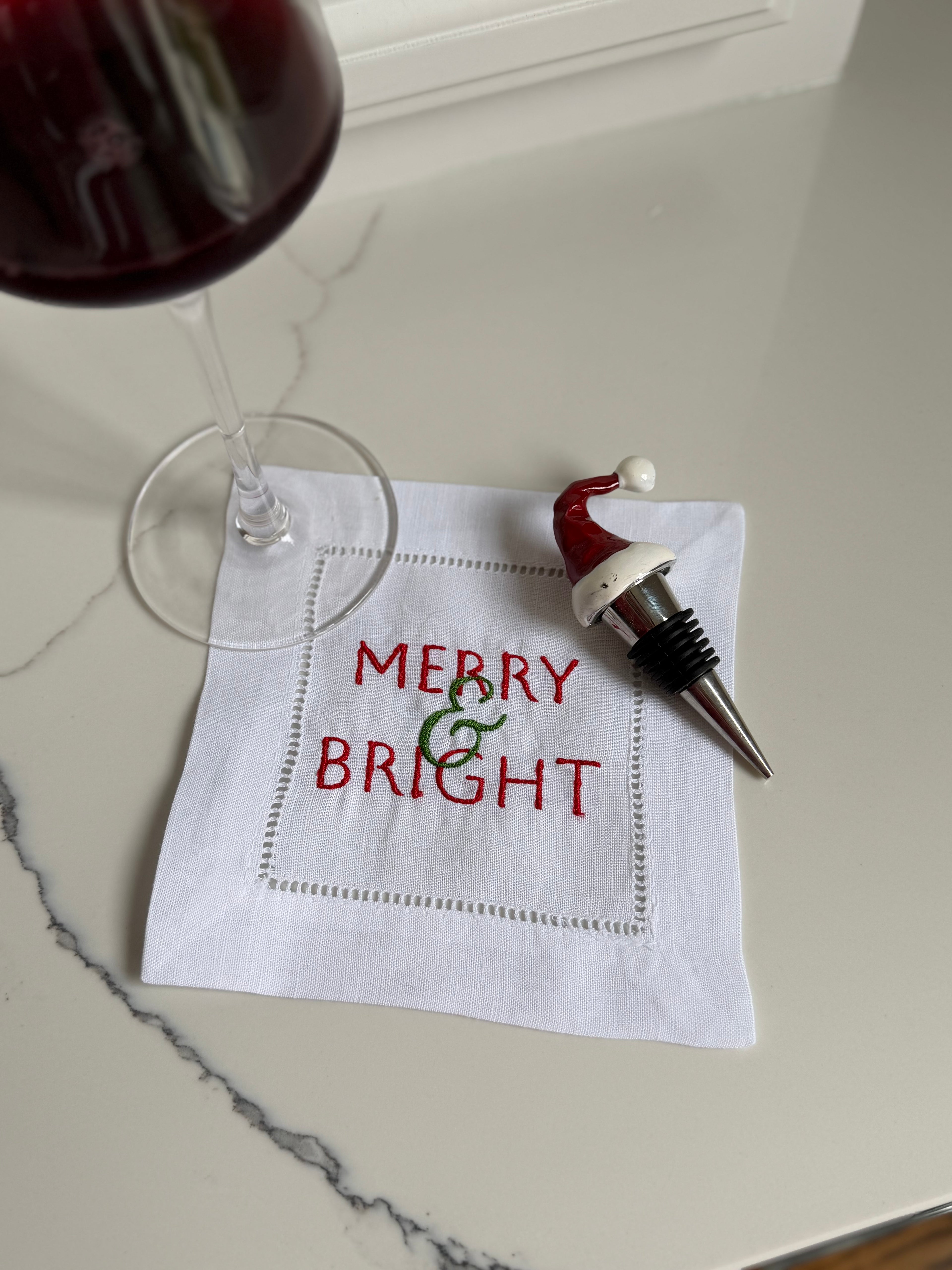 Merry & Bright Cocktail Napkins or Coasters