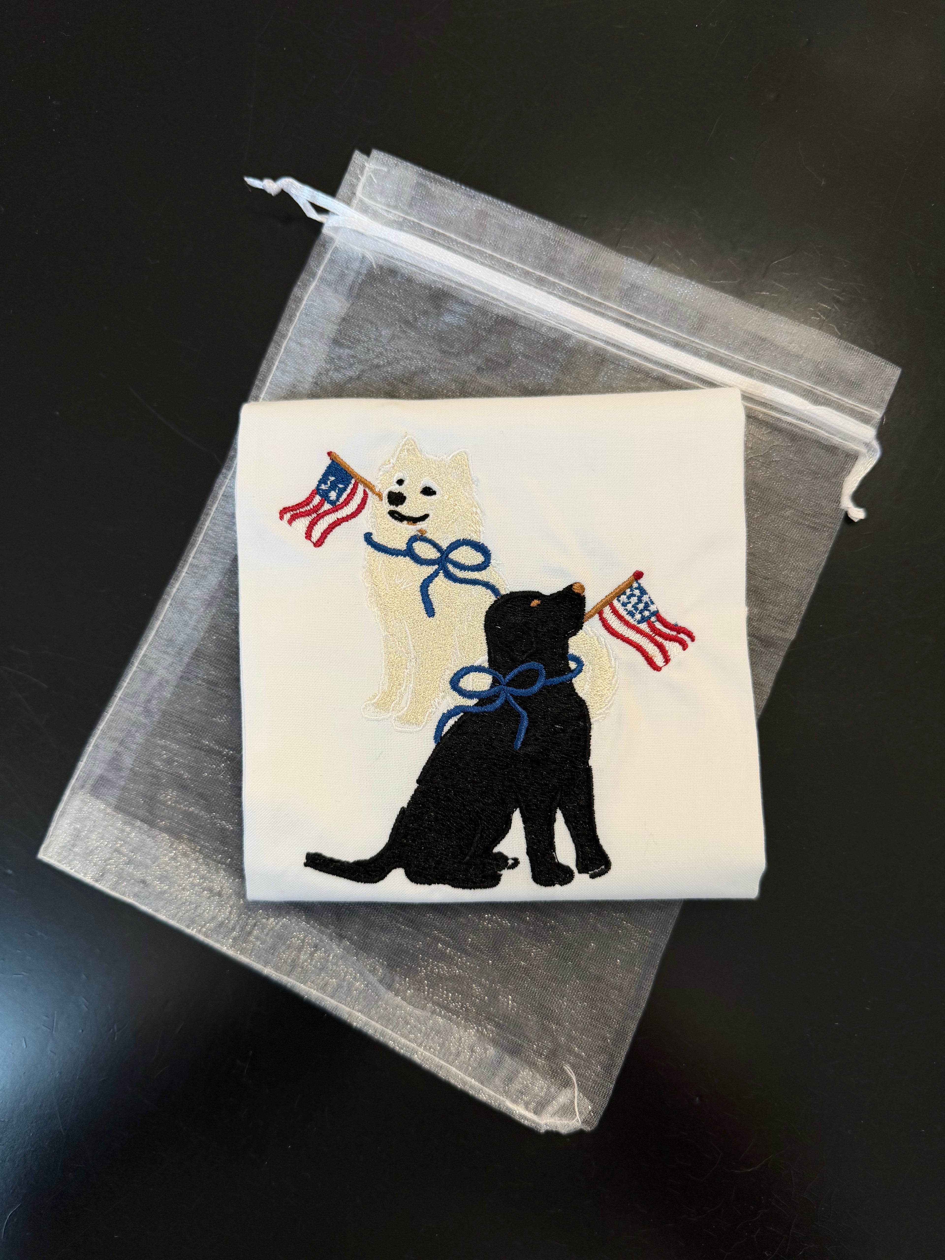 Lab & Fireworks Wreath Sash