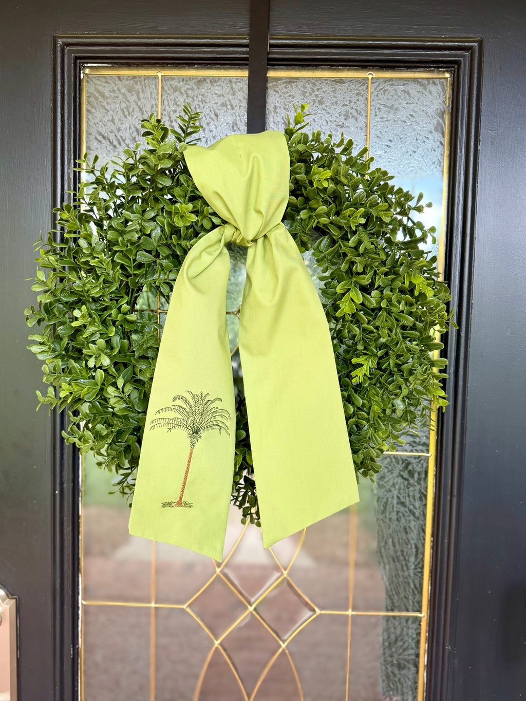 Palmetto Wreath Sash with Monogram
