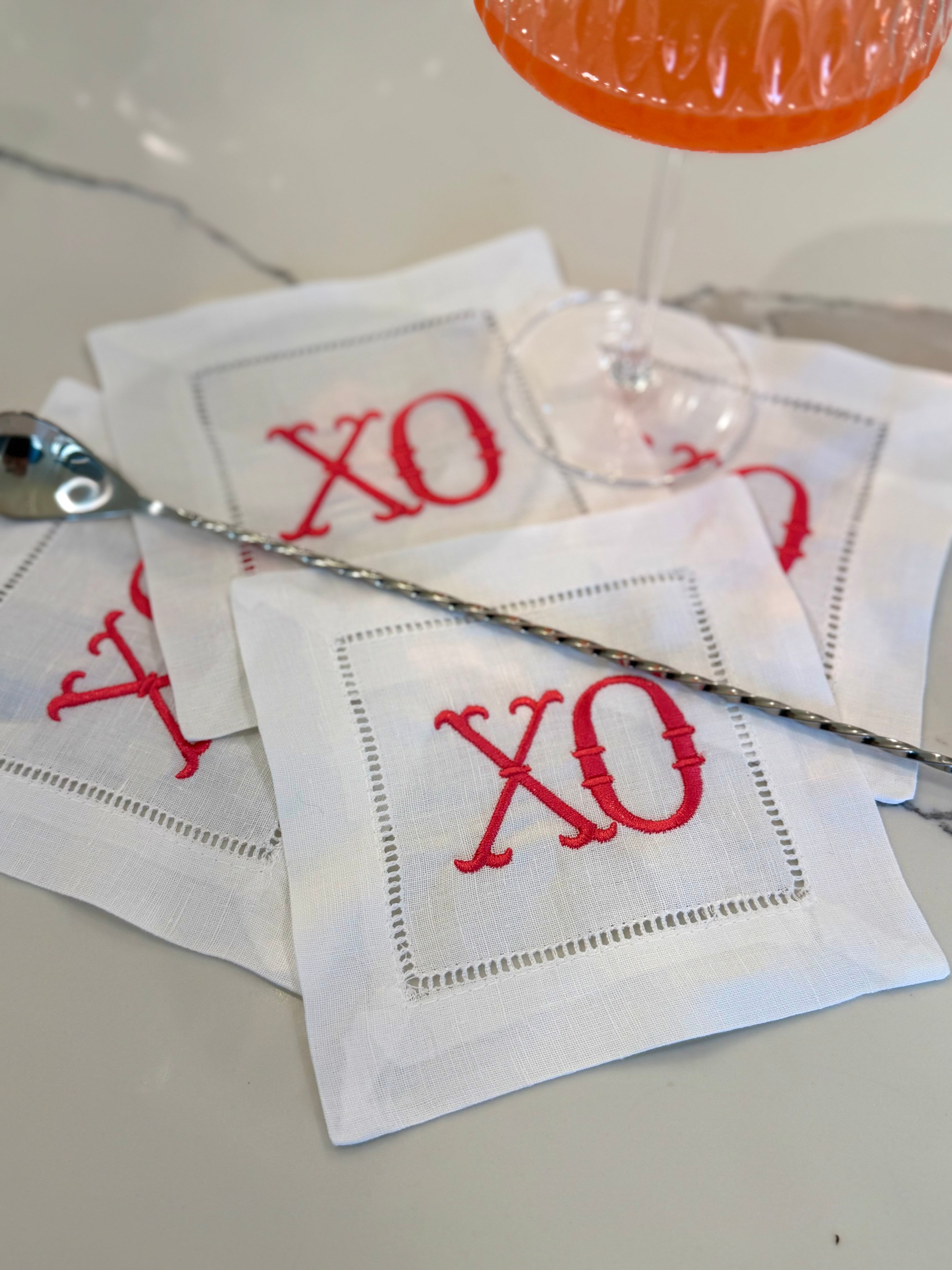 XO Cocktail Napkin Set
