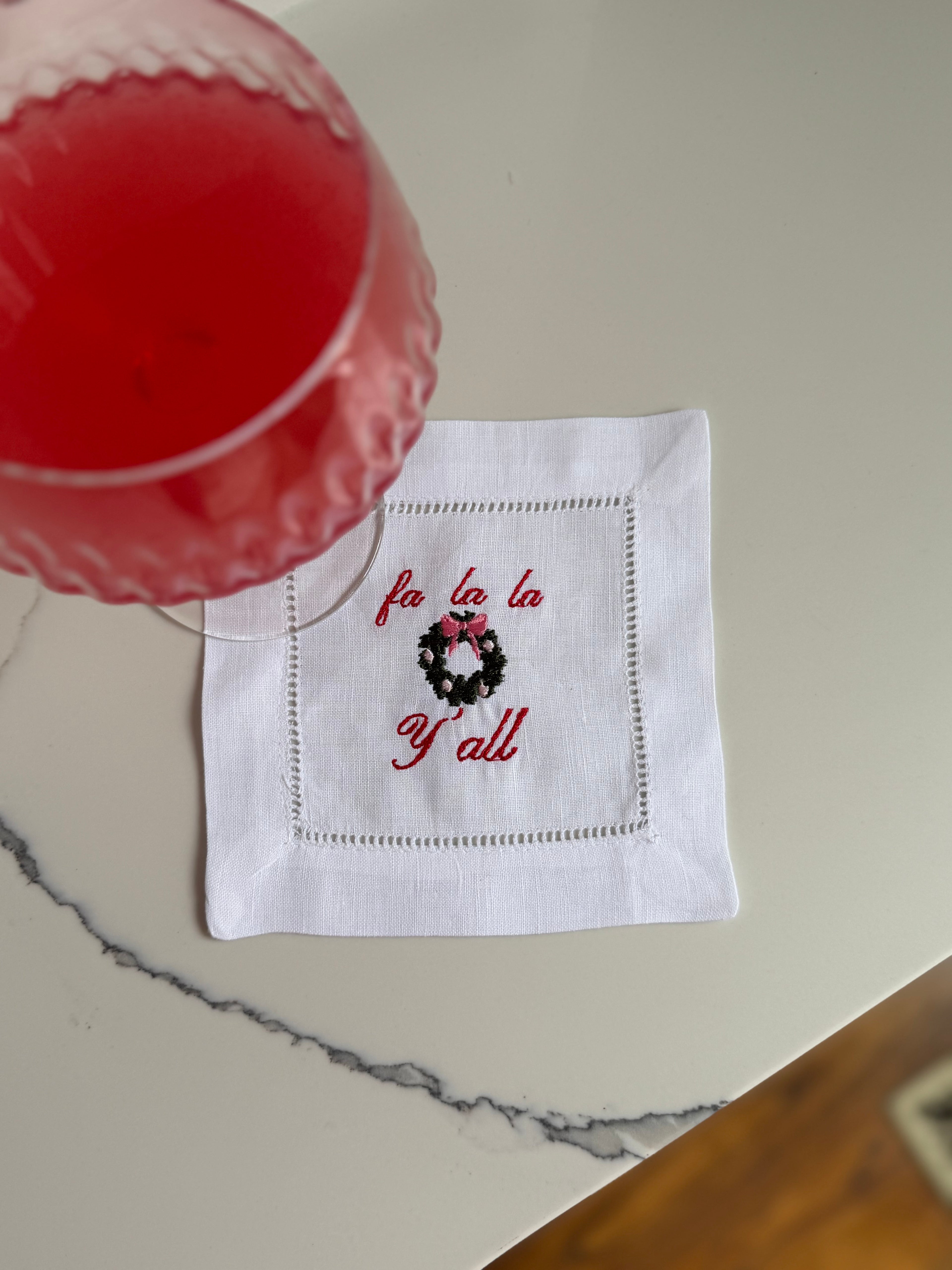 Fa La La Y’all Cocktail Napkins or Coaster