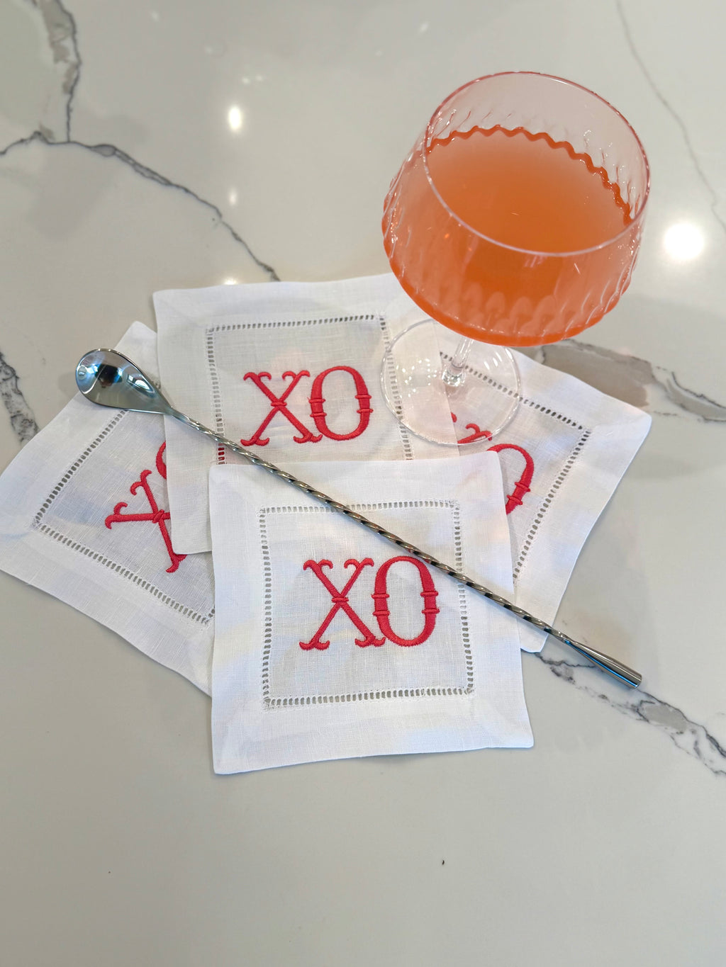 XO Cocktail Napkin Set