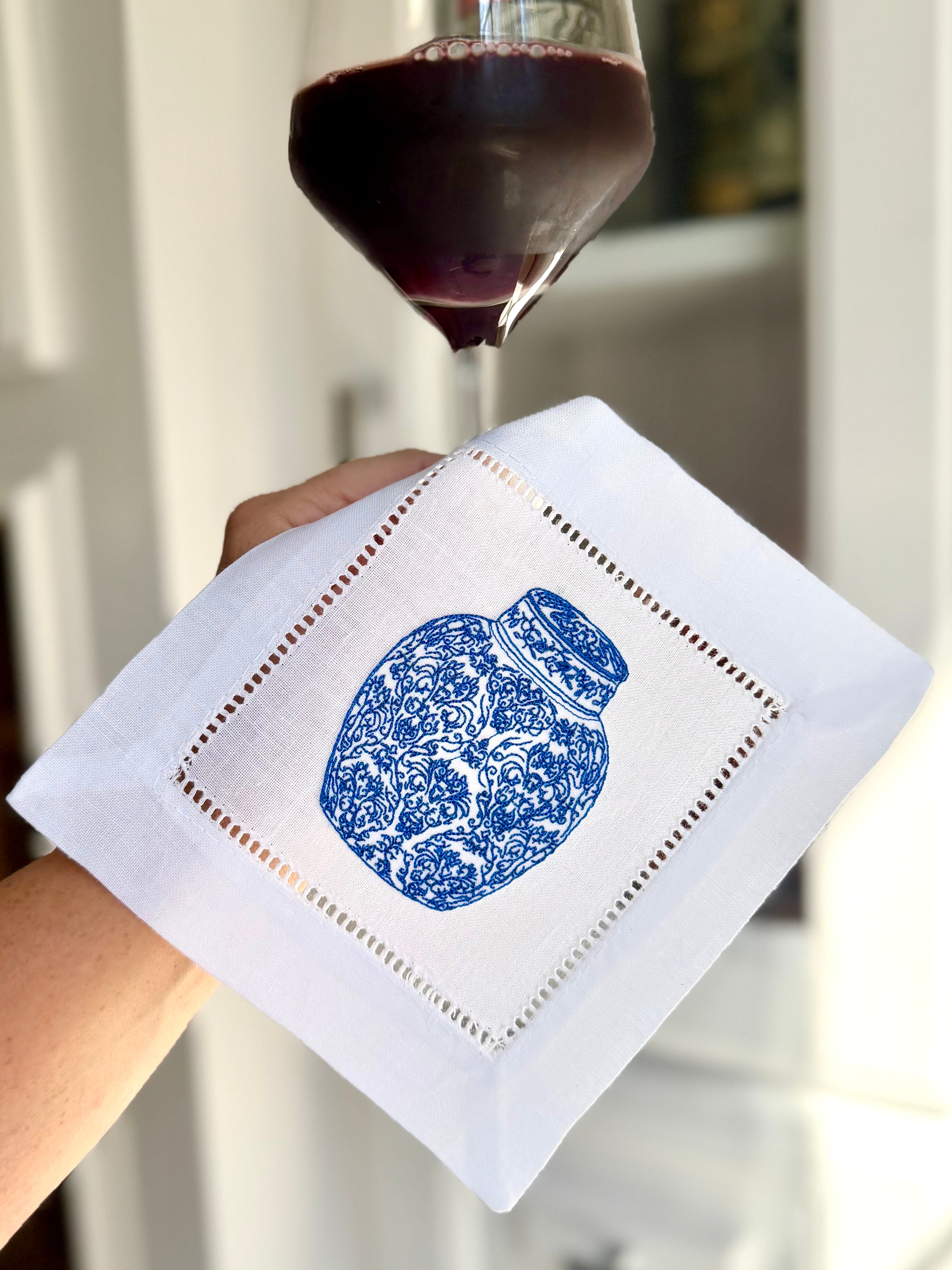 Blue Willow Cocktail Napkins or Coasters (set of 4)