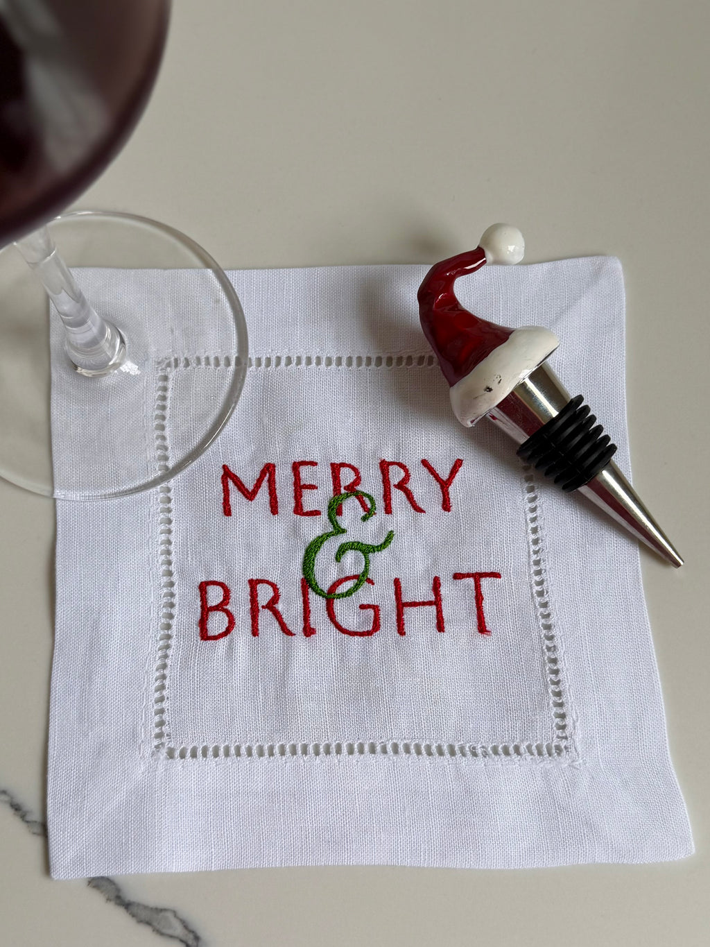 Merry & Bright Cocktail Napkins or Coasters