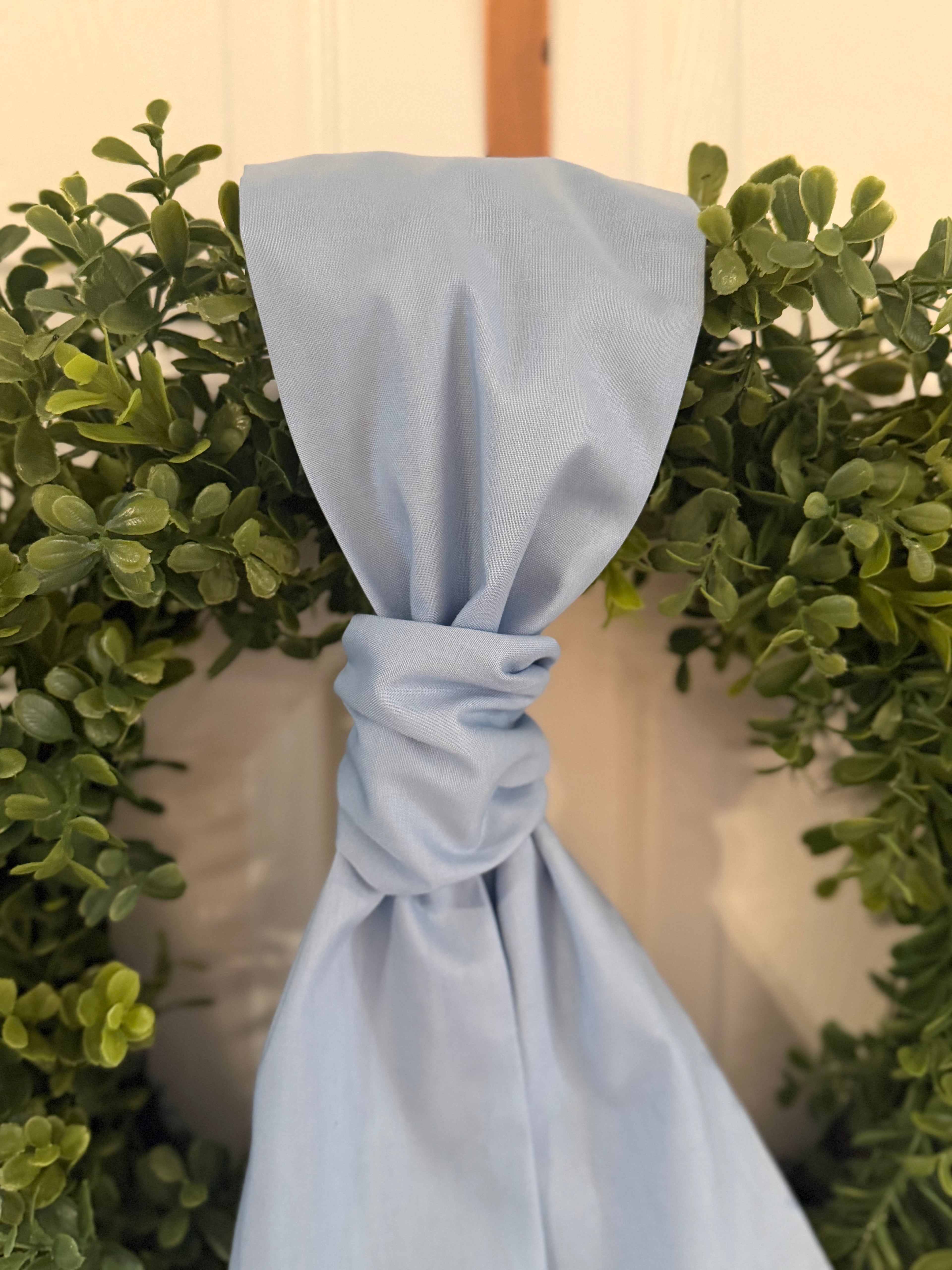 Blue Monogrammed Wreath Sash