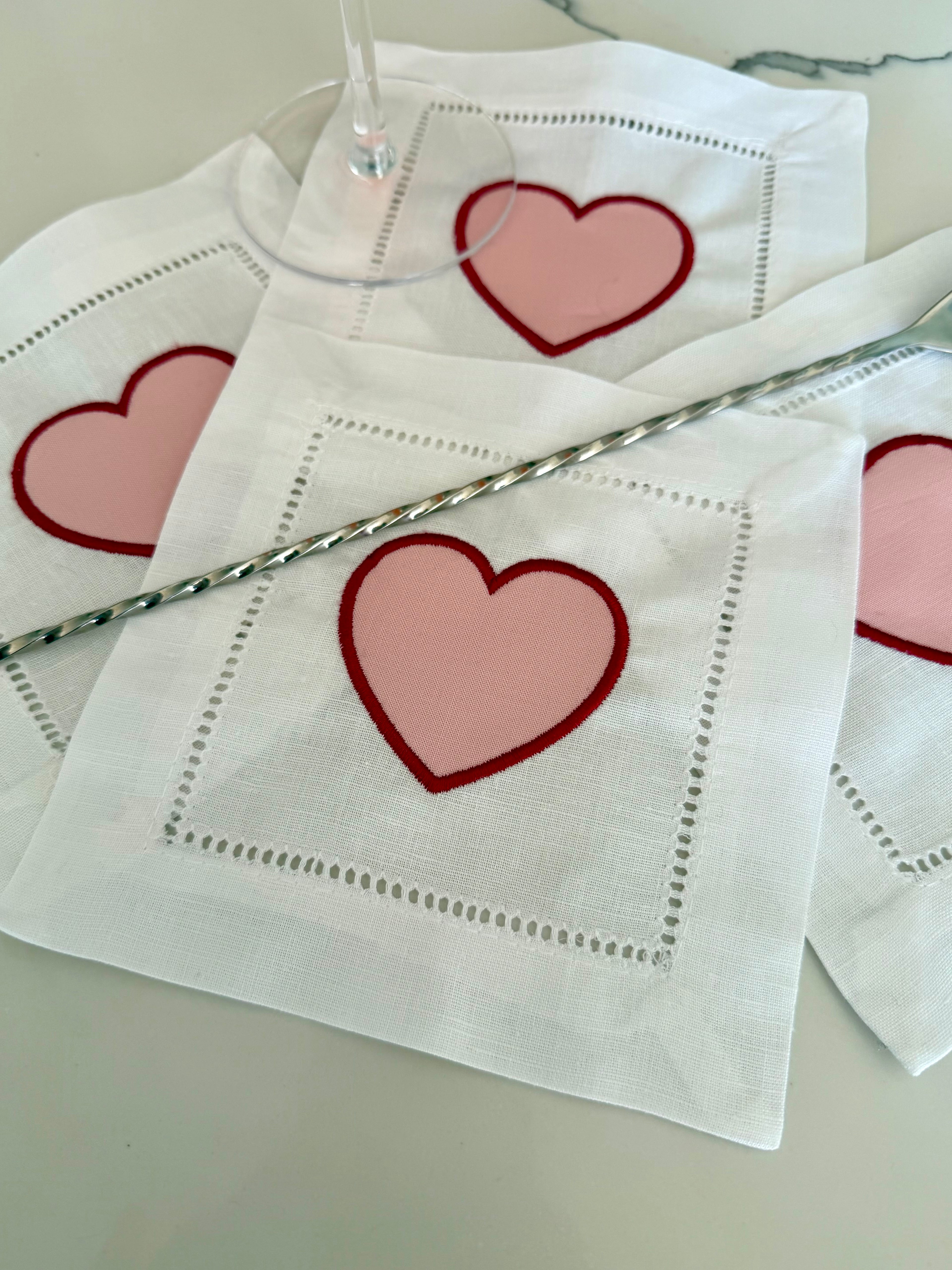Heart Cocktail Napkin Set
