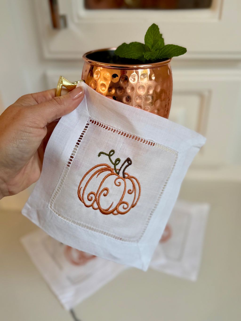 Pumpkin Cocktail Napkins or Coaster (Individual)