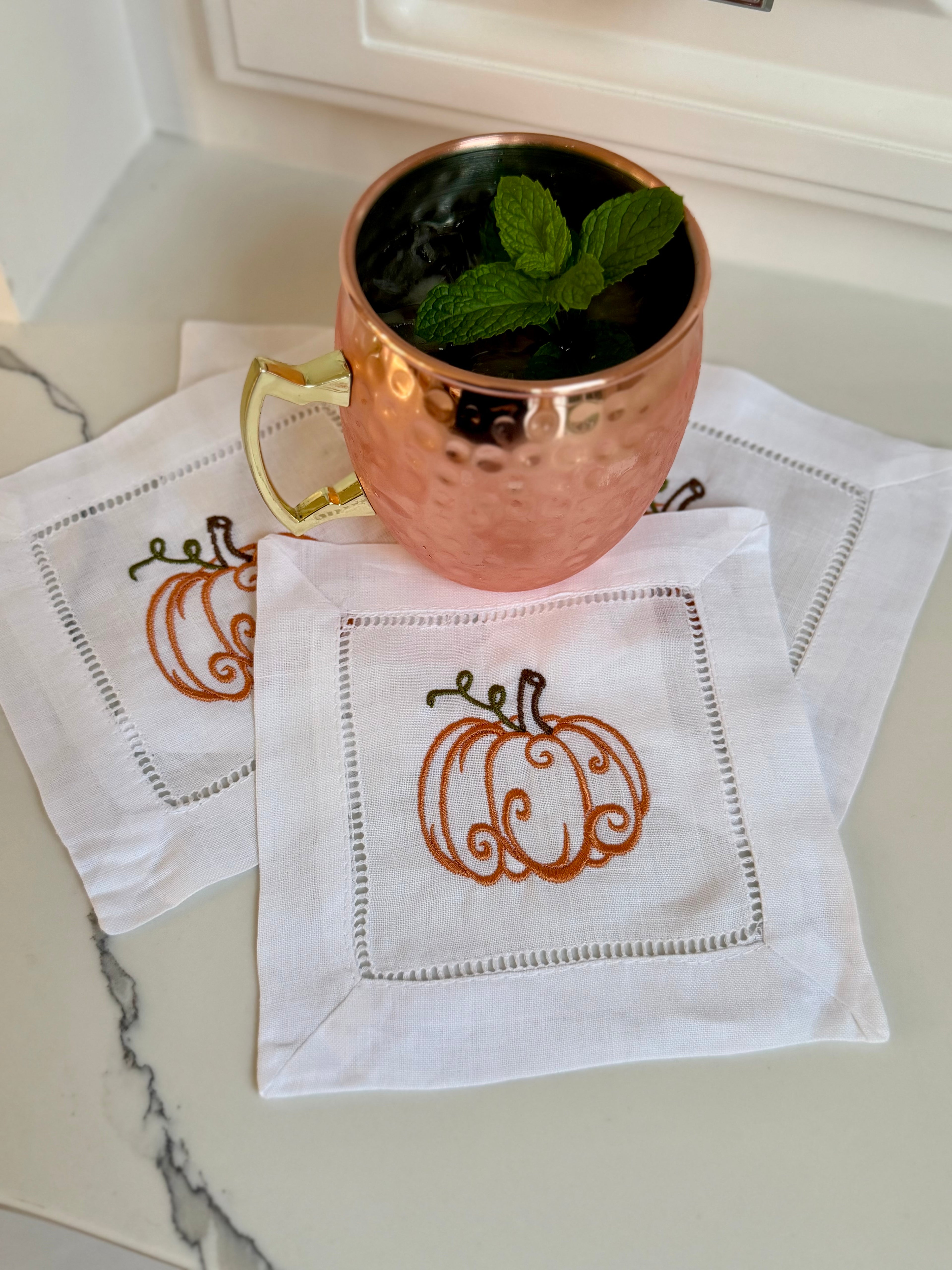 Pumpkin Cocktail Napkins or Coaster (Individual)