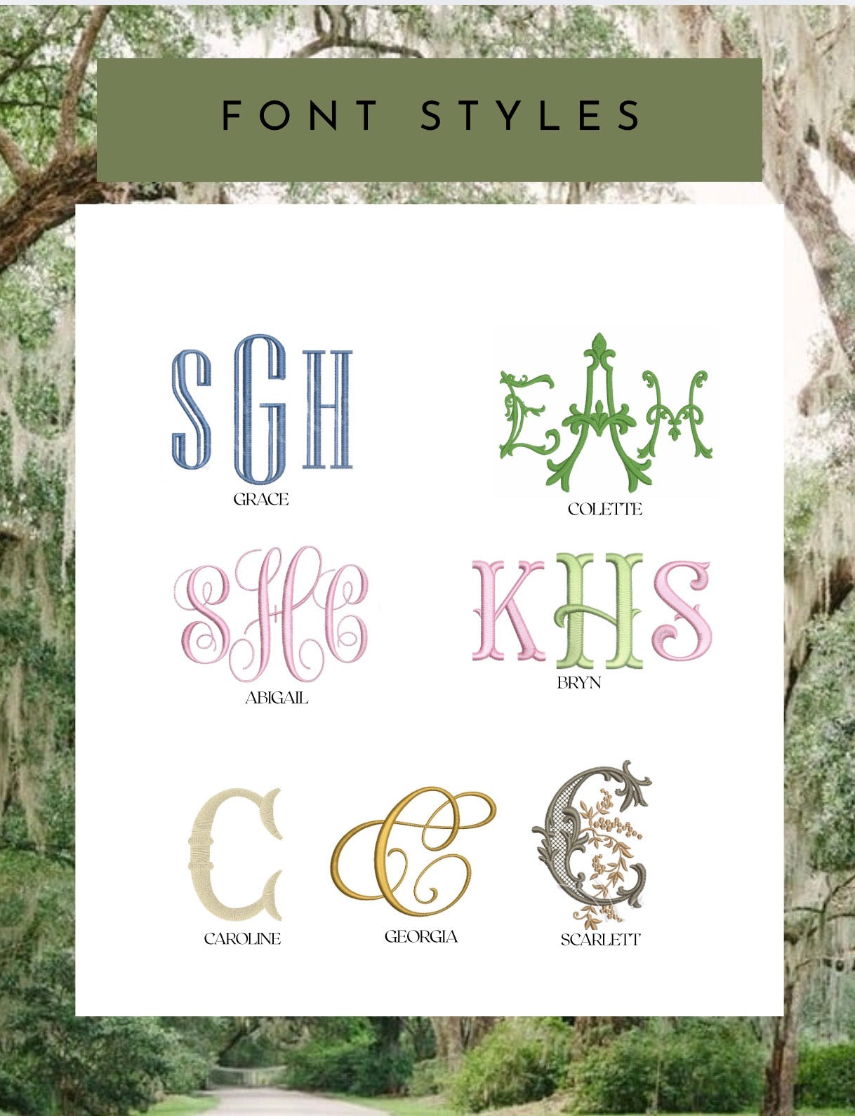 Palmetto Wreath Sash with Monogram