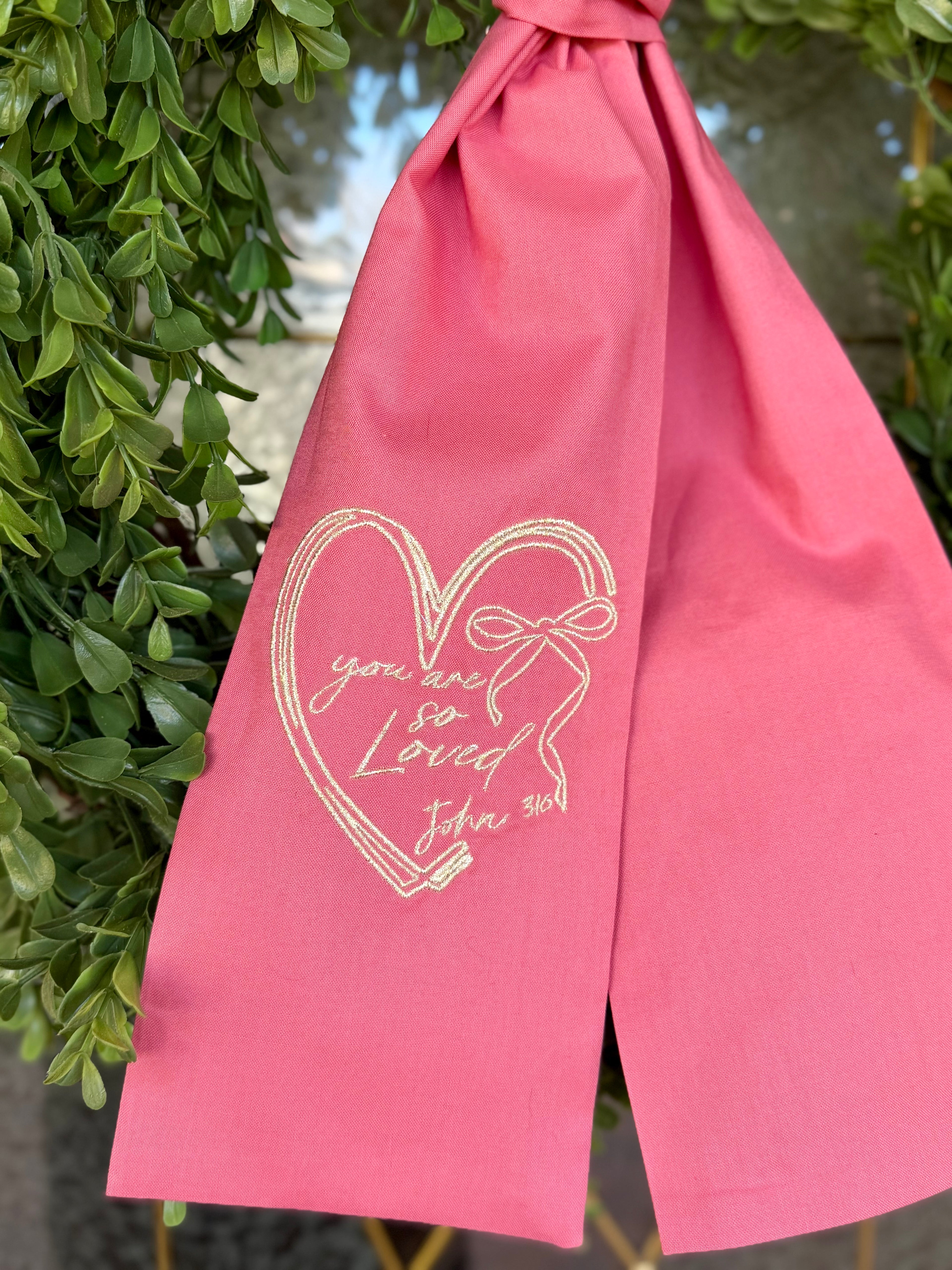 You Are Loved Wreath Sash