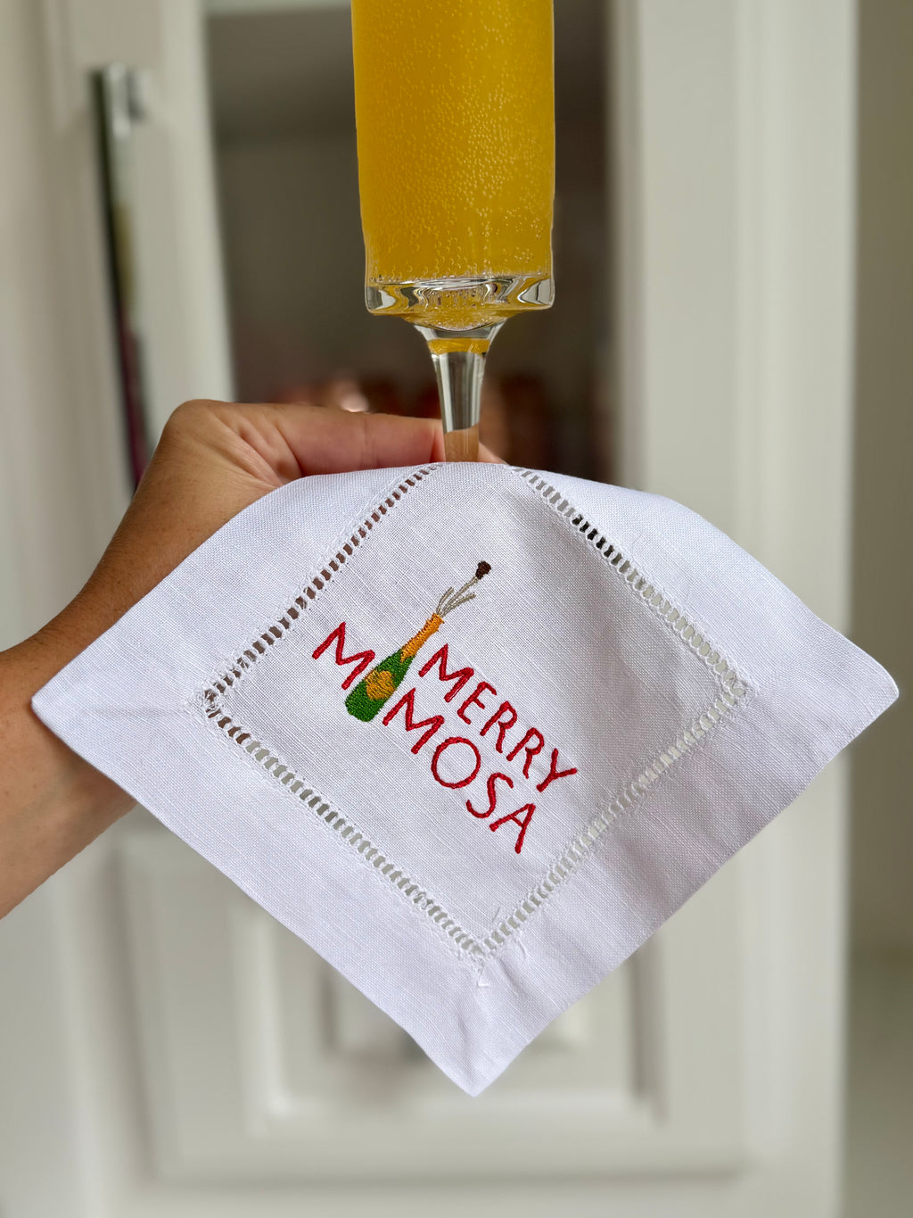 Merry Mimosa Cocktail Napkins or Coaster