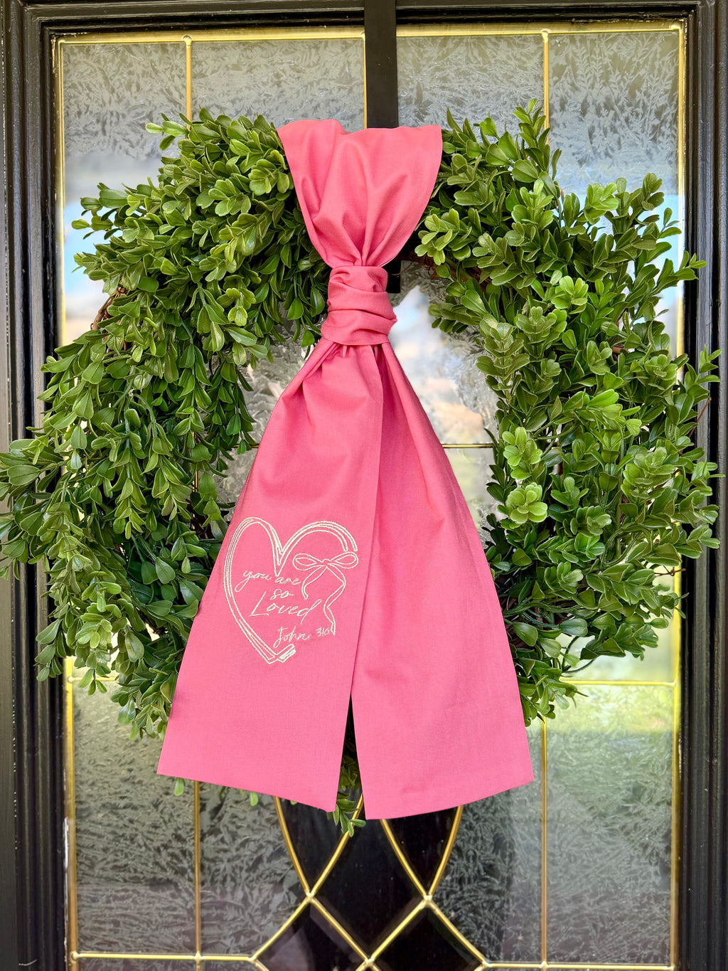 You Are Loved Wreath Sash