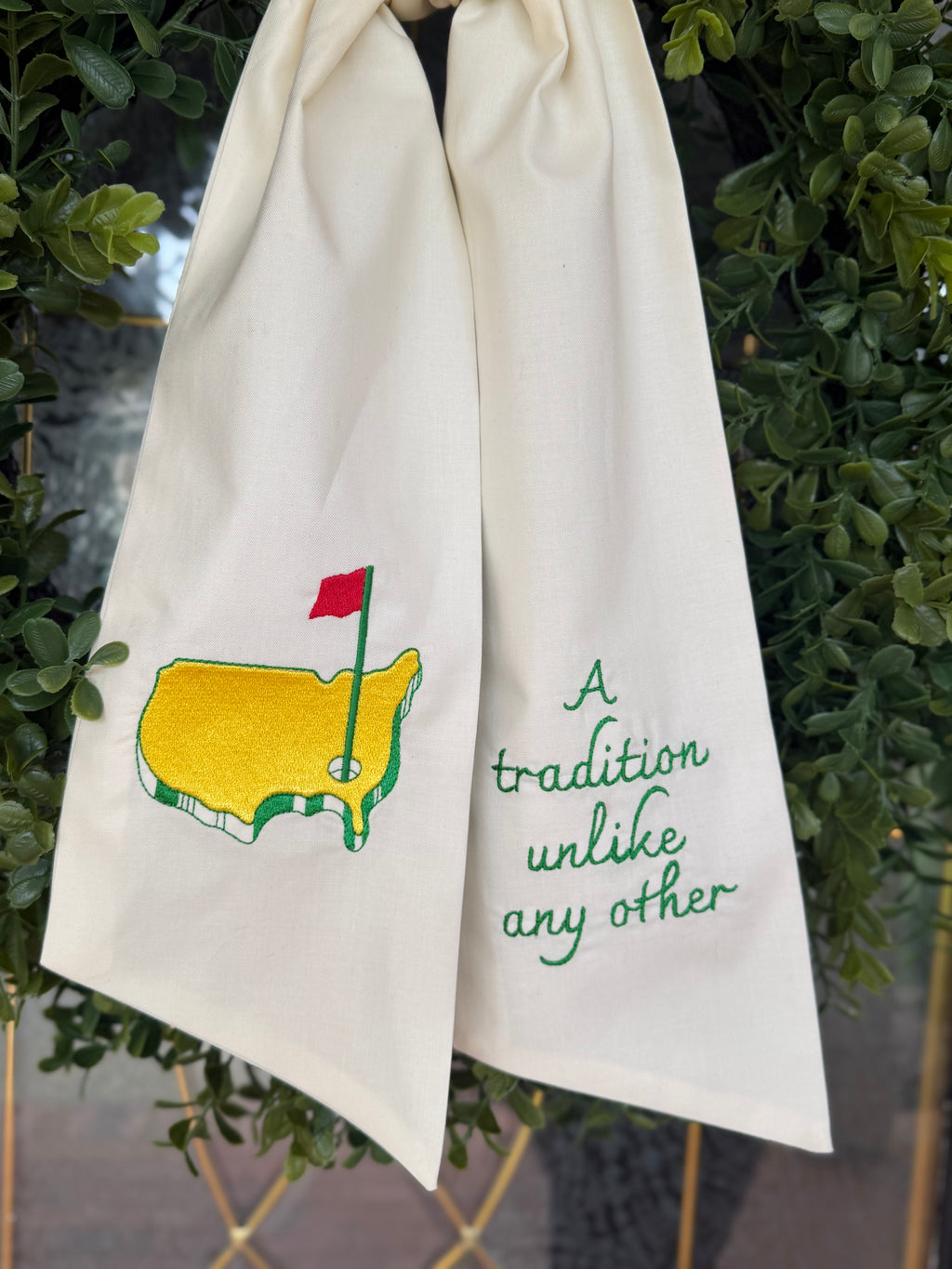Masters Inspired Wreath Sash