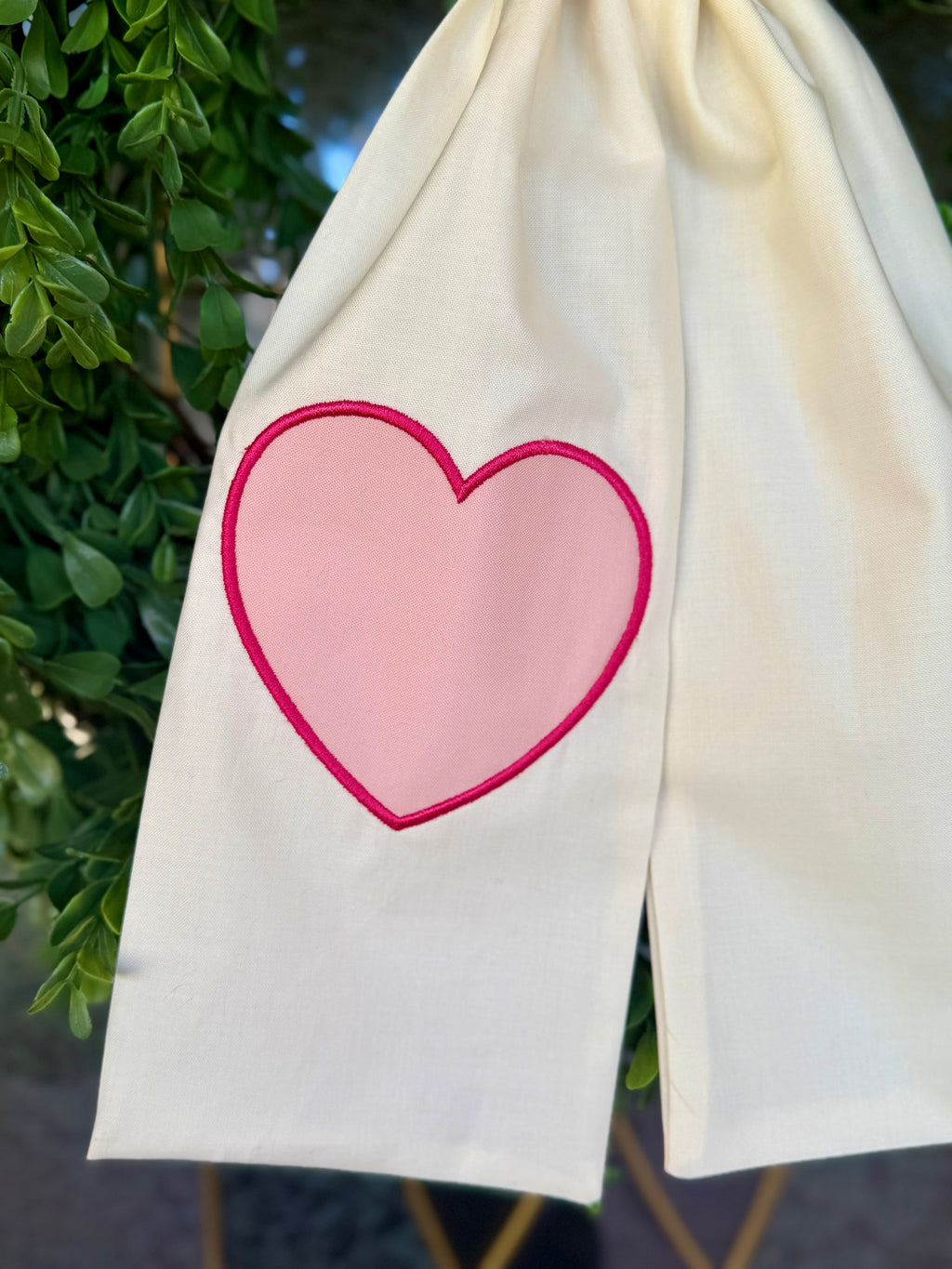 Heart Appliqué Valentines Wreath Sash