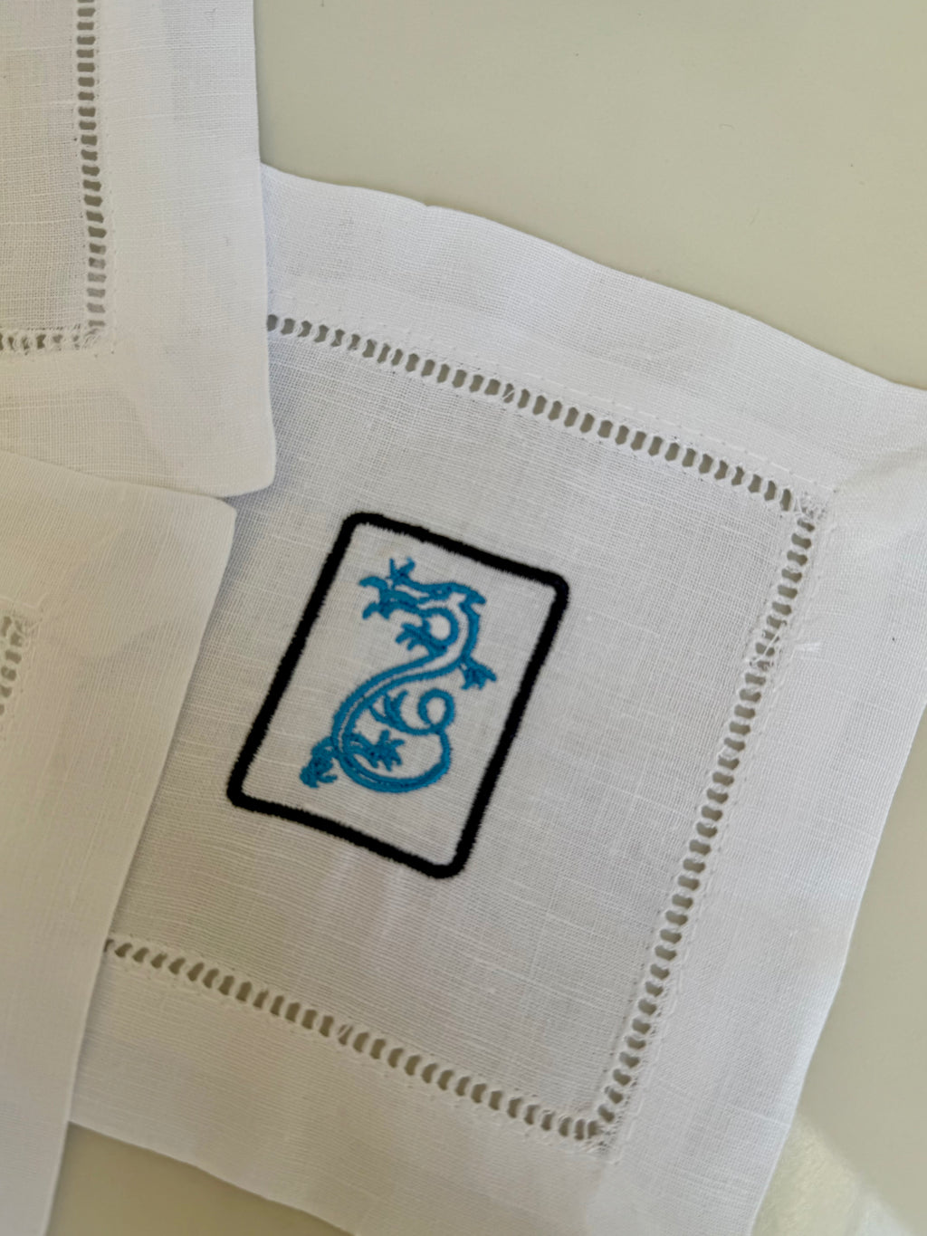Mahjong Cocktail Napkins or Coasters (set of 4)