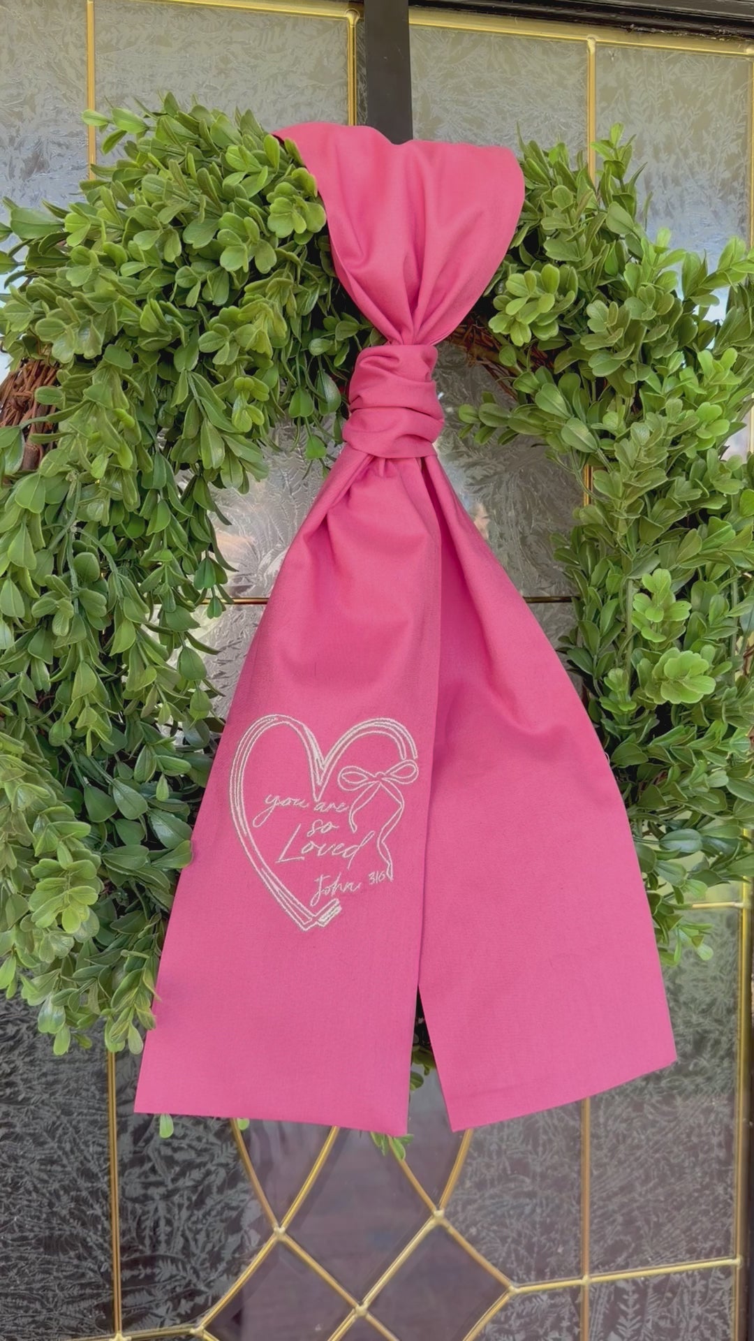You Are Loved Wreath Sash